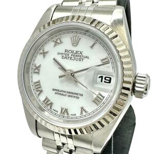 ROLEX/ロレックス デイトジャスト 69174 腕時計 ステンレススチール/K18WGホワイトゴールド 自動巻き/オートマ 白文字盤 レディース