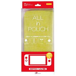 Switch/Switch Lite共用　オールインポーチ　イエロー ANS-SW008YE /l