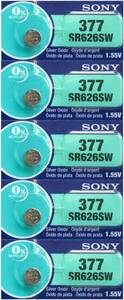 特価！！ SONY（ソニー） SR626SW(377) 5個入 時計用電池 海外パッケージ