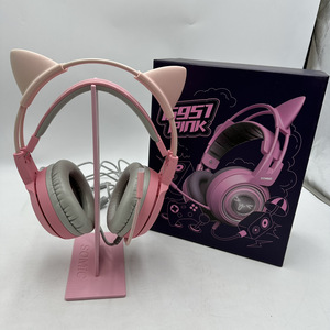 【箱付き】猫耳SOMIC G951-PINK ゲーミングヘッドセット ヘッドセット 可愛いヘッドホン ゲーム用 スタンド 説明書 秋葉原直接渡し可能