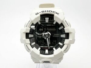 1円スタート★CASIO カシオ G-SHOCK ジーショック GA-700-7A 腕時計 クオ―ツ アナデジ カレンダー 多機能 ホワイト ステンレススチール★