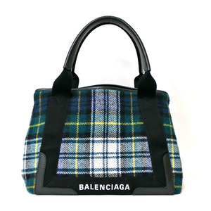 バレンシアガ ネイビーカバ ハンドバッグ ウール グリーン レディース BALENCIAGA 中古 限界値下げ祭42-OF