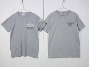 B732/ALPHA/アルファ/AVIREX/アヴィレックス/コットン半袖Tシャツ/2枚セット/ミリタリー/サーマル/ライトグレー系/メンズ/Lサイズ/