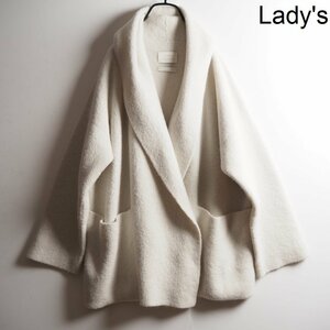 M6607P ▼LAUREN MANOOGIAN ローレンマヌージアン アパルトモン▼ 23SS DOUBLE FACE COAT アルパカウール ニットコート 白 秋冬 rb mks