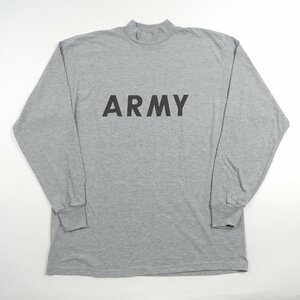 09年製 未使用 米軍 ARMY トレーニング モックネック 長袖Tシャツ グレー size XL #17903 ミリタリー アメリカ軍 ロンT ハイネック 実物