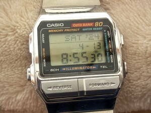 稼働品 CASIO カシオ DATABANK 80 ILLUMINATOR DB-810 データバンク イルミネーター メンズ デジタル 腕時計