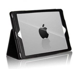 【送料無料】 iPad Air2/iPad 6 スタンドスリープレザケースブラック