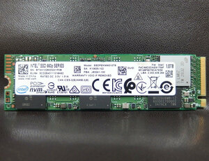 ssd99 INTEL 660p 1TB(1024GB) NVMe SSD 使用時間：313時間 SSDPEKNW010T8 中古動作品