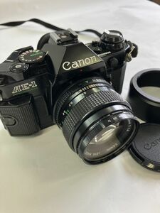 Canon キャノン AE-1 一眼レフフィルムカメラ CANON LENS FD 50mm 1:1.4 70-150ｍｍ 1:4.5 レンズ 2本 ストロボ 動作未確認 fah 2B017