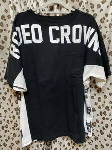 ◆ロデオクラウンズ◆半袖◆Tシャツ◆黒◆前ロゴ◆
