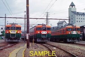 ☆90～00年代鉄道8jpgCD[伊那松島運輸区撮影会(165系原型ライト車3並び)]☆