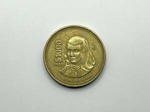 2221②　メキシコ　硬貨　1000ペソ　1989年　コレクション