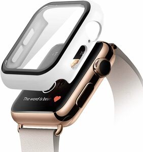 Apple Watch 40mm ケース 液晶全面保護カバー Apple Watch フィルム ガラスフィルム付きの保護ケース アップル ウォッチ フルカバー 一体式