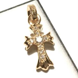 Chrome Hearts クロムハーツ 22k ベビー ファット CHクロス チャーム パヴェダイヤ 美品 送料無料