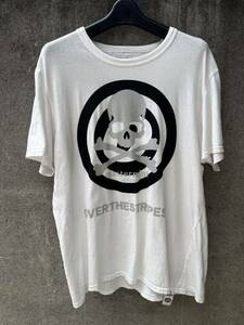 mastermind JAPAN×OVER THE STRIPESスカル 半袖 Tシャツ サイズL マスターマインド オーバーザストライプス