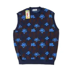 ttt msw flower camo knit vest blue