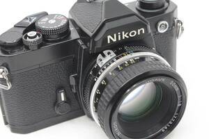 【送料無料１円／超美品】 ニコン Nikon FM ボディ ブラック 251万番 Ai NIKKOR 50mm F1.8 MT4155