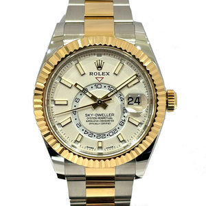 【栄】ロレックス スカイドゥエラー 326933 オイスター ランダム SS YG メンズ 腕時計 自動巻き 2018年 保証書付き【仕上げ済】