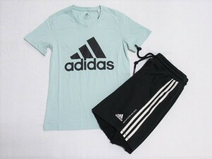 adidas Tシャツ ショートパンツ セットアップ グリーン ブラック M アディダス トレーニング ウェア 上下セット GC6962 FL4221