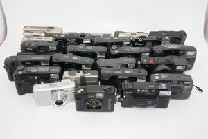 【訳あり特価】ジャンク コンパクトフィルムカメラ 26台まとめて RICHO FUJI MINOLTA PENTAX CHINON OLYMPUS など 色々　#e8025