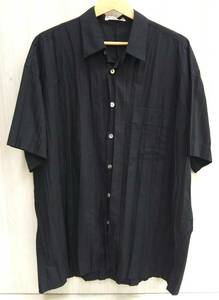 ISSEY MIYAKE イッセイミヤケ プリーツ半袖シャツ ME73-FJ330 黒 ブラック メンズ Mサイズ