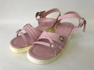 CWE1049 新品　シューズ　靴　介護　看護　サンダル　エアー　ハート　Sサイズ（22cm～22.5cm）ピンク