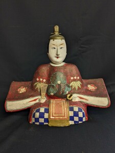 古い 郷土玩具 民芸品 土人形 日本人形 松山天神 野田天神 天神様 高さ約29cm