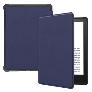 Amazon 第11世代 Kindle Paperwhite (2021) 専用 ケース カバー 薄型 軽量型 高品質PUレザーケース ネイビーブルー