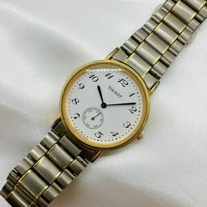 A2404-5-1 １円スタート クオーツ　ジャンク　不動品　TISSOT　ティソ　メンズ腕時計　レディース腕時計　ゴールド　白文字盤