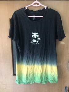 スケートTシャツ I-PATH ヘンプコットン　タイダイ染め　　Mサイズ　CBD 大麻　レゲエ　ラガ SATORI