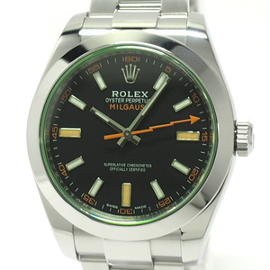 【中古】ROLEX ミルガウス 自動巻き SS ブラック文字盤 ランダムシリアル 116400GV