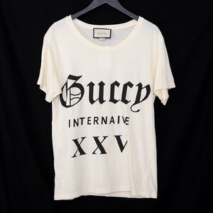 グッチ GUCCI 19SS INTERNAIVE XXV プリント 半袖 Tシャツ S ホワイト BB754 /X