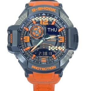 【電池交換済み】CASIO カシオ G-SHOCK ジーショック GA-1000-4A 腕時計 スカイコックピット 20気圧防水 クォーツ 樹脂 オレンジ