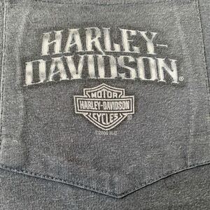 HARLEYDAVIDSON ハーレーダビッドソン 半袖プリントTシャツ 00s ビッグサイズ モーターサイクル アメリカ古着 スミクロ ボケT USA製 XXL