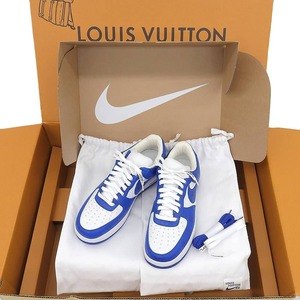 【本物保証】 箱・布袋付 新品同様 ルイヴィトン LOUIS VUITTON×ナイキ NIKE モノグラムコラボ エアフォース1 スニーカー 7 1/2 1A9VAO