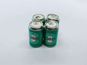 ミニチュア 缶ビール 4本セット 検索→リーメント ドールハウス シルバニア リカちゃんままごと 食玩 ぷちサンプル ハイネケンビール8