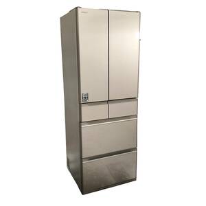 S114 2021年製 日立 HITACHI 6ドア ノンフロン冷凍冷蔵庫 478L R-HW48R（XN） 直接引取可 石狩市