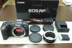 美品　キャノン　EOS RPボディ、ストラップ、マウントアダプターEF-RF、充電器、バッテリー、箱、機能確認済みです。