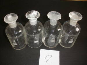 SIBATA(柴田科学) 細口試薬瓶 共栓瓶（透明） 250ml 4本セット②