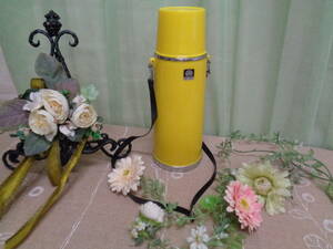 レトロ　ピーコック　魔法瓶　可愛い黄色水筒　長期保管品　 