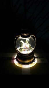 LED ウォーターランタン [スノードーム]　スノービレッジ 【美品】