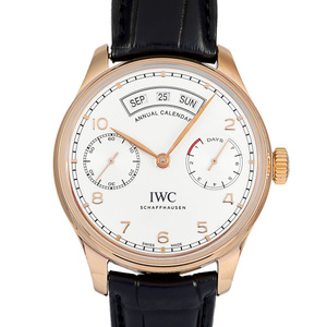 IWC ポルトギーゼ アニュアル・カレンダー IW503504 シルバー文字盤 中古 腕時計 メンズ