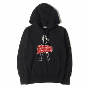 HYSTERIC GLAMOUR ヒステリックグラマー 21AW VIXEN GIRL オーバー サイズ パーカー フーディー ビッグシルエット ブラック 黒 S