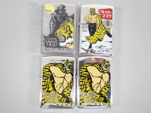 4点セット まとめて 新品 未使用品 1997年製 ZIPPO ジッポ タイガーマスク シルバー 銀 ライター USA アニメ