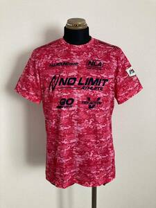 【Nishi】Tシャツ L デジカモ ピンク系 迷彩柄 好デザイン 普段着 各種陸上 スポーツなど 良品 送料無料