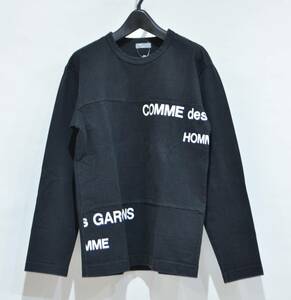 COMME des GARCONS HOMME コム デ ギャルソン オム スプリットロゴ カットソー ロンT 長袖 トップス ブラック Y-325227