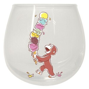 おさるのジョージ ゆらゆらグラス ( アイスクリーム ) 16201 ジョージ グッズ 食器 ガラス グラス コップ タンブラー キャラクター 雑貨