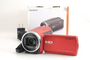 美品 動作品 ソニー SONY HANDYCAM HDR-CX680 赤 レッド ハンディカム デジタルビデオカメラ 箱 取説 充電ケーブル付 管GG2903