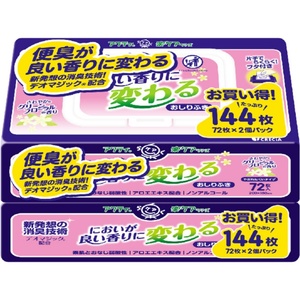 アクティにおいが良い香りに変わるおしりふき72枚2個パック × 6点