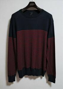 SALE！送料無料！【新品】サイズ:XL ジェイクルー J.CREW Lightweight Crewneck Primo Cotton Sweater NAVY/RED 2